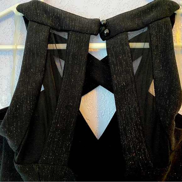 Ruby Rox Black Sparkle Bandage Bodycon Dress - Picture 3 of 6